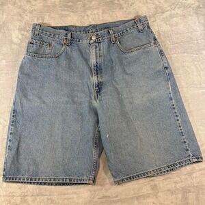 Y2K Vintage Levi's 560 Baggy Denim Shorts | Light Wash | 38